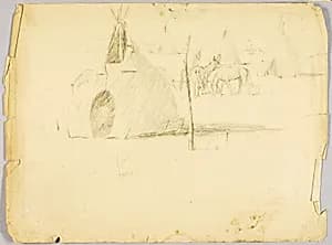 Indian Village by Solon H. Borglum