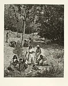 Indians Gathering Nuts by Henry Wolf