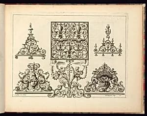Ironwork Designs by Jean Tijou, French, active 1689 - 1712