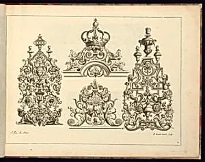 Ironwork Designs by Jean Tijou, French, active 1689 - 1712