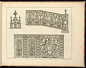 Ironwork Designs by Jean Tijou, French, active 1689 - 1712