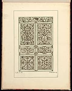 Ironwork Door Design by Jean Tijou, French, active 1689 - 1712