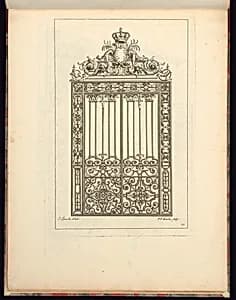 Ironwork Gate Design by Jean Tijou, French, active 1689 - 1712
