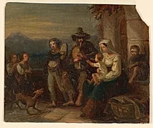 Italian peasant family by Unknown