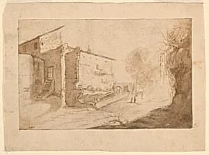 Italian Village by Bartholomeus Breenbergh, Dutch, 1598 - 1657