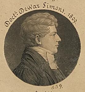 James Dewar Simons by Charles Balthazar Julien Févret de Saint-Mémin, 12 Mar 1770 - 23 Jun 1852