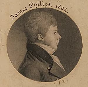 James Philips by Charles Balthazar Julien Févret de Saint-Mémin, 12 Mar 1770 - 23 Jun 1852
