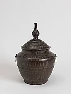 Jar and lid by Unknown