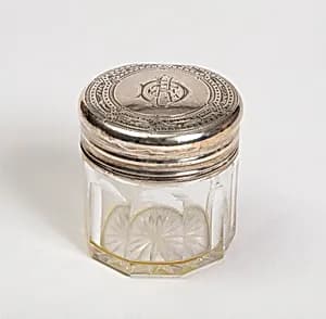 Jar from Traveling Dressing Case by Thomas Whitehouse, British, active 1848-98