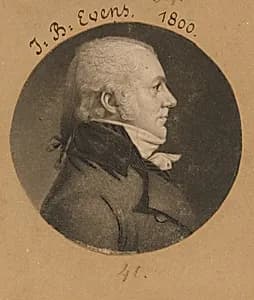 John B. Evens by Charles Balthazar Julien Févret de Saint-Mémin, 12 Mar 1770 - 23 Jun 1852