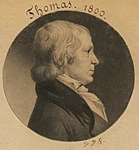 John Chew Thomas by Charles Balthazar Julien Févret de Saint-Mémin, 12 Mar 1770 - 23 Jun 1852