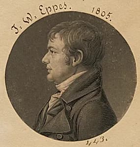 John Wayles Eppes by Charles Balthazar Julien Févret de Saint-Mémin, 12 Mar 1770 - 23 Jun 1852