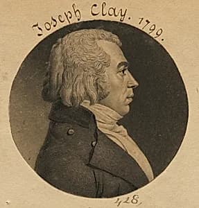 Joseph Clay by Charles Balthazar Julien Févret de Saint-Mémin, 12 Mar 1770 - 23 Jun 1852