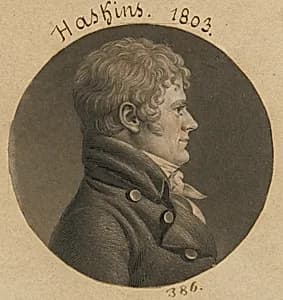 Joseph Haskins by Charles Balthazar Julien Févret de Saint-Mémin, 12 Mar 1770 - 23 Jun 1852