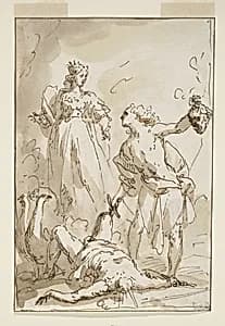 Juno, Mercury, and the Slain Argus by Jan Luyken, Dutch, 1649 - 1712