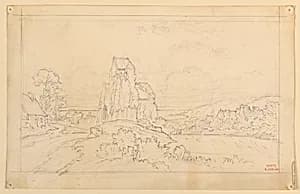 Landscape Sketch by Eugène Edouard Soulès, French, 1811–1876