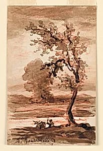 Landscape by Charles Nicolas Ransonnette, French, 1793 - 1877
