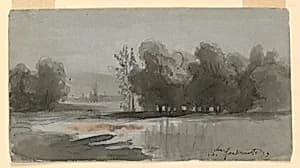 Landscape by Charles Nicolas Ransonnette, French, 1793 - 1877
