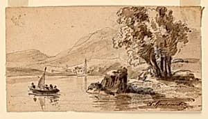 Landscape by Charles Nicolas Ransonnette, French, 1793 - 1877