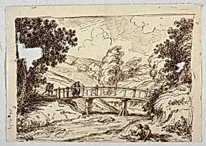 Landscape with Bridge by Felice Giani, Italian, 1758–1823