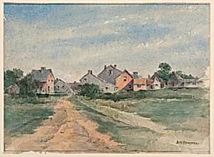 Landscape with Houses by Arnold William Brunner, American, 1857–1925