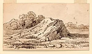 Landscape with Mound by Charles Nicolas Ransonnette, French, 1793 - 1877