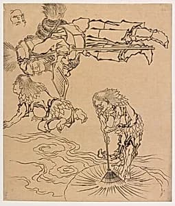 Legendary beings by Katsushika Hokusai 葛飾北斎 (1760-1849)