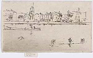 Little Chelsea (Memorial) by James McNeill Whistler (1834-1903)