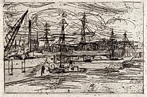 Liverpool Docks by J. Alden Weir