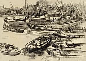 London in the Pool by Donald Shaw MacLaughlan