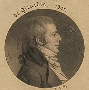 Louis Hue Girardin by Charles Balthazar Julien Févret de Saint-Mémin, 12 Mar 1770 - 23 Jun 1852