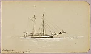 Lumber Boat, Mackinac by George Elbert Burr