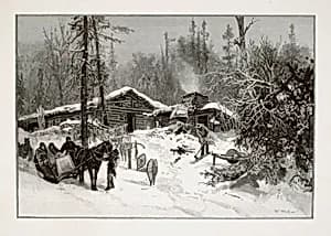Lumbermen's Camp by Henry Wolf