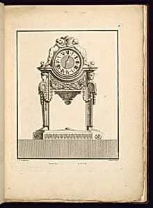 Mantel Clock Design by Jean François Forty, active 1775 – 1790