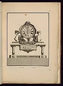 Mantel Clock Design by Jean François Forty, active 1775 – 1790