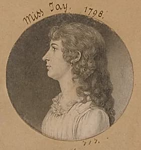 Maria Jay by Charles Balthazar Julien Févret de Saint-Mémin, 12 Mar 1770 - 23 Jun 1852