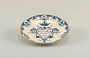 Marriage plate by Unknown