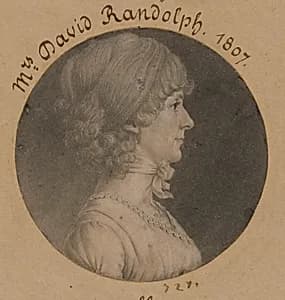 Mary Randolph Randolph by Charles Balthazar Julien Févret de Saint-Mémin, 12 Mar 1770 - 23 Jun 1852