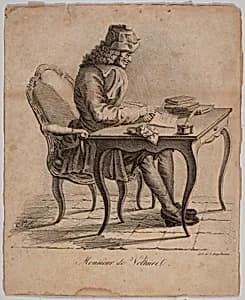 Monsieur de Voltaire by Godefroy Engelmann I, French