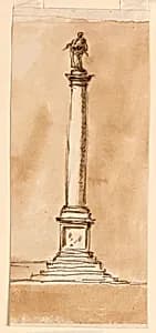 Monumental column by Giuseppe Barberi, Italian, 1746–1809