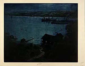 Moonlight--Hudson River by C. F. William Mielatz