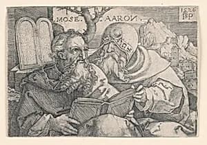 Moses and Aaron by Hans Sebald Beham, German, 1500–1550