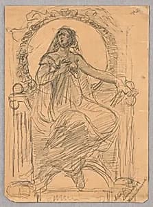 Motif for Decorative Design by Walter Shirlaw, American, b. Scotland, 1838–1909