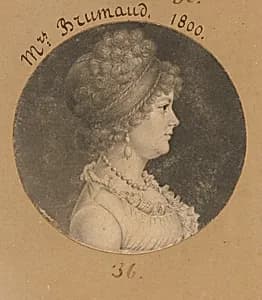 Mrs. Brumaud by Charles Balthazar Julien Févret de Saint-Mémin, 12 Mar 1770 - 23 Jun 1852