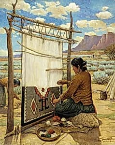 Navajo Weaver by Carl Moon