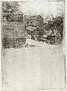 Neighboring Farm by J. Alden Weir