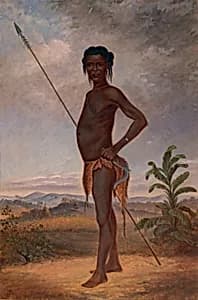 Niam-Niam Man by Antonion Zeno Shindler, 1813 Bulgaria-died Washington, DC 1899