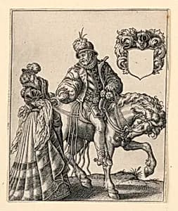 Noble and Lady by Theodor de Bry, Flemish, 1528 – 1598