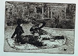 On the Grass by James Joseph Tissot, French, 1836 – 1902