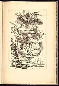 Ornament Design with Seated Figure by Alexis Peyrotte, French, 1699–1769